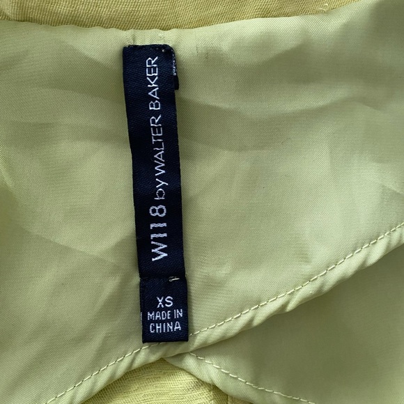 W118 by Walter Baker purchased in NYC yellow blazer with interesting cut size Xs - Picture 6 of 7